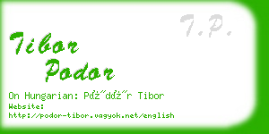 tibor podor business card